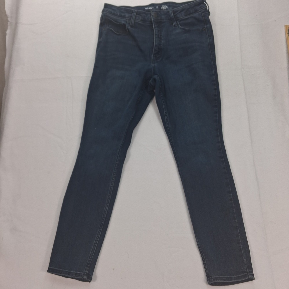 Old Navy Jeans Womens 12 Short Rockstar Super Skinny Dark Wash High Rise EUC